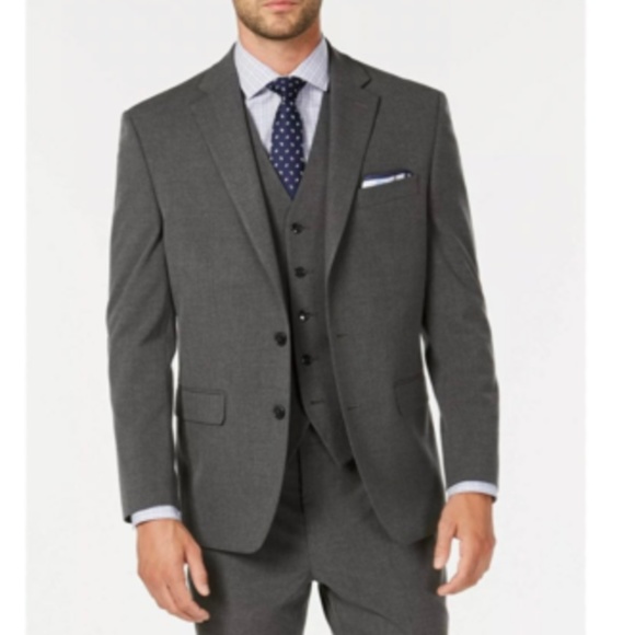 Club Room Men's Gray Classic Fit Blazer Stretch Solid Suit Coat (Jacket only) - Picture 2 of 3